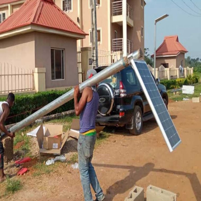 Supply solar street light to Nigeria School